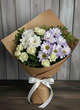 Букет цветов из:  Хризантемы и Розы #REPLACE_PRED# Этоке