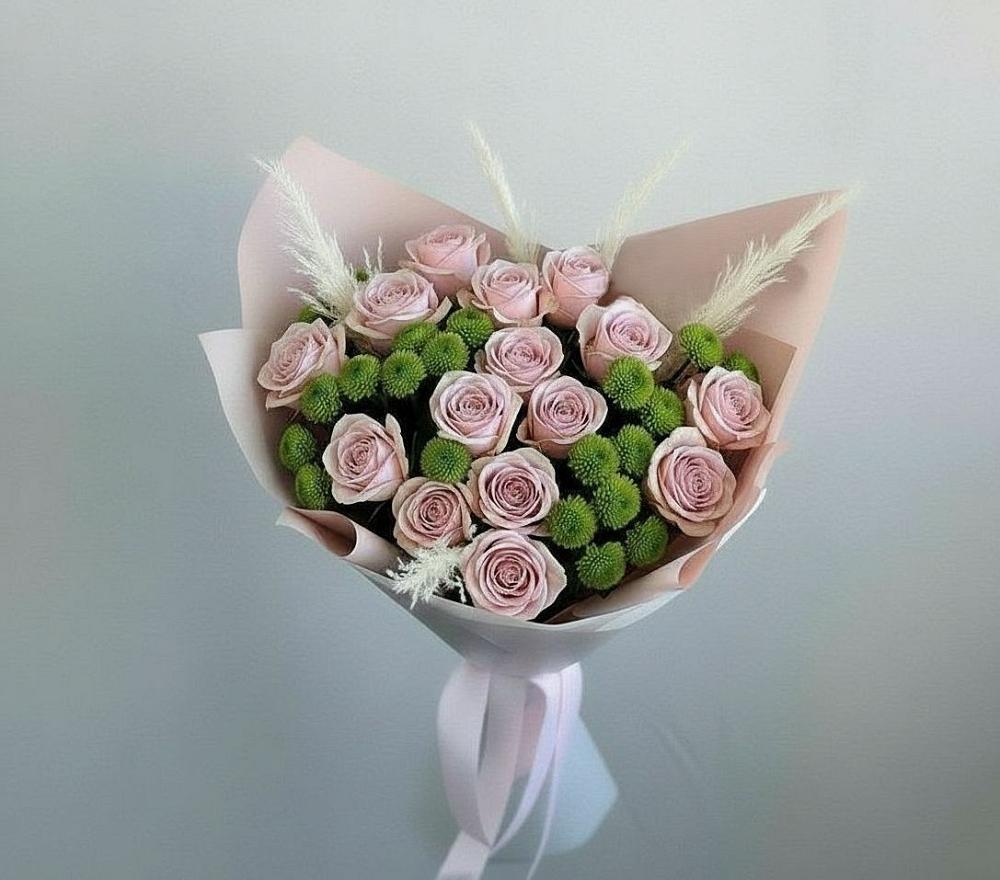 Букет цветов из: Розы и Хризантемы в Этоке