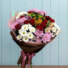 Букет цветов из:  Розы, Хризантемы и Альстромерии в Этоке
