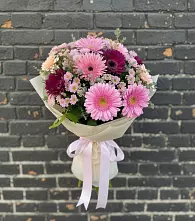 Букет цветов из:  Герберы и Хризантемы в Этоке
