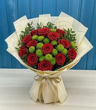 Букет цветов из:  Розы и Хризантемы в Этоке