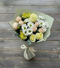 Букет цветов из:  Альстромерии, Розы и Хризантемы в Этоке