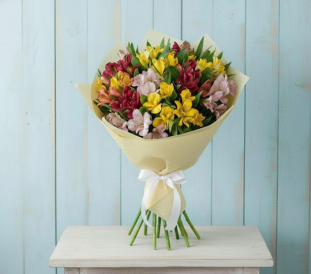 Букет цветов из: Альстромерии в Этоке