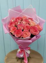 Букет 15 Розовых роз Равель в Этоке