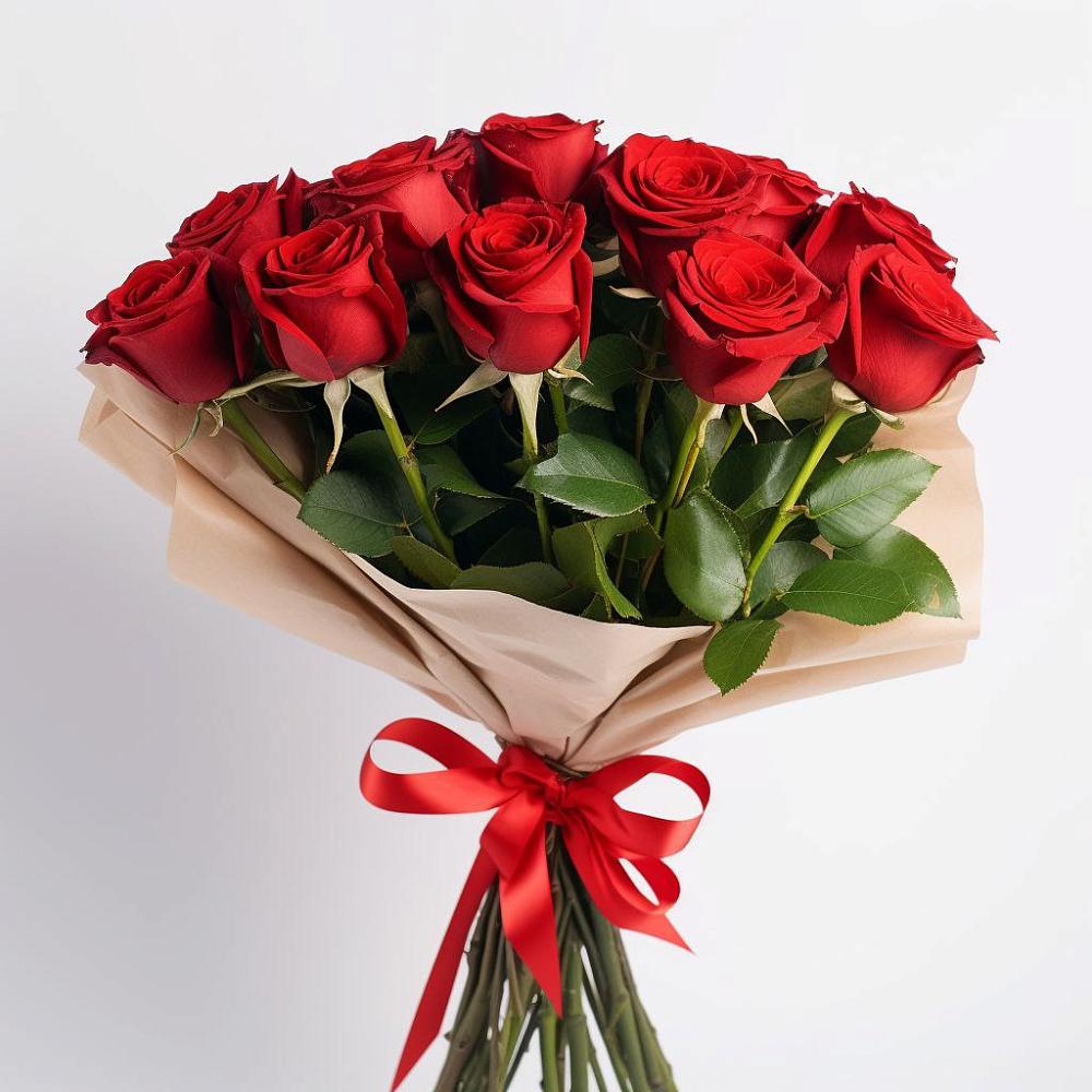 Букет 11 Красных роз Эдлесс Лав в Этоке