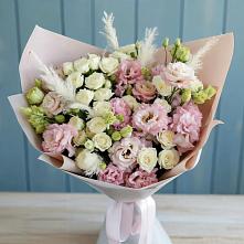 Букет цветов из:  Альстромерии и Розы #REPLACE_PRED# Этоке
